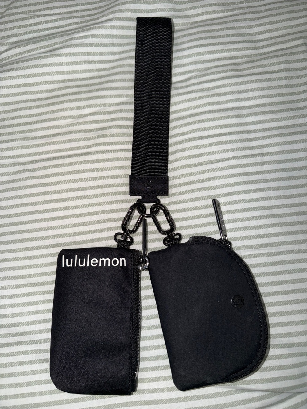 lululemon Black Dual Zipper Key Pouch Set